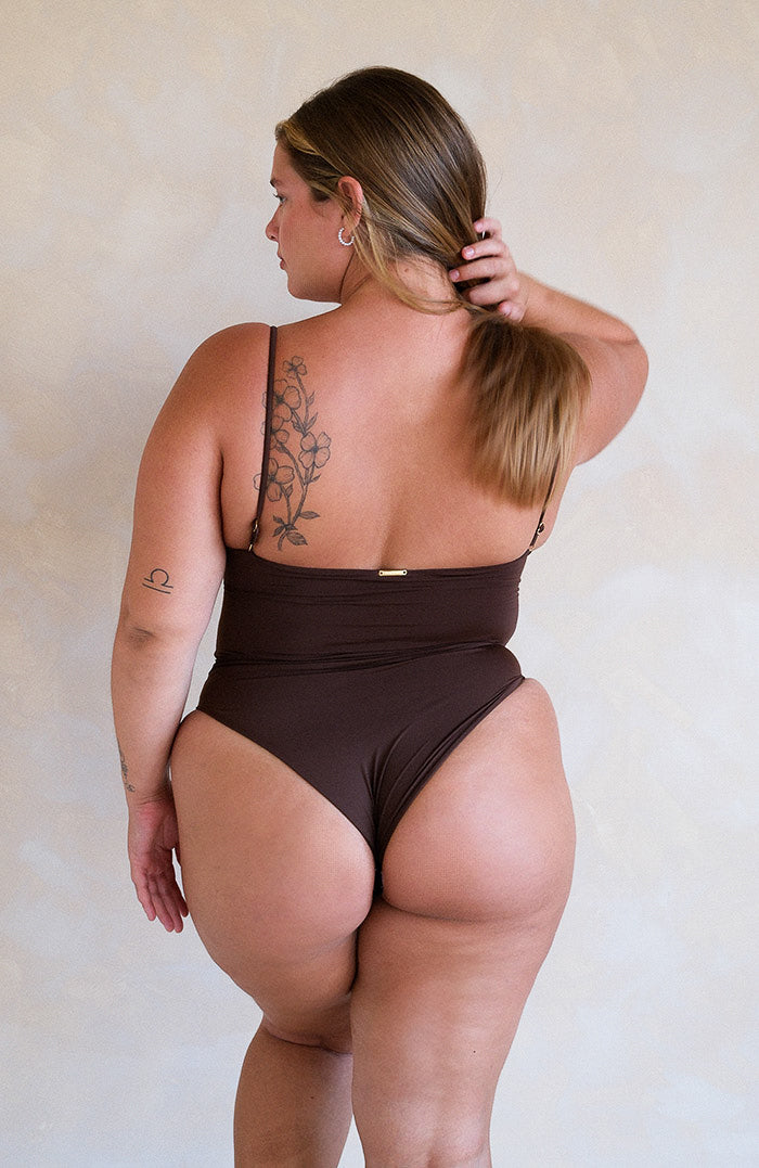 Eterna Chocolate Retro Cut Out Bikini One Piece