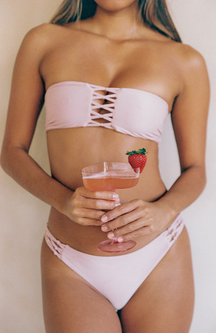 Maréa Rosé Tide Braided Bandeau Bikini Top
