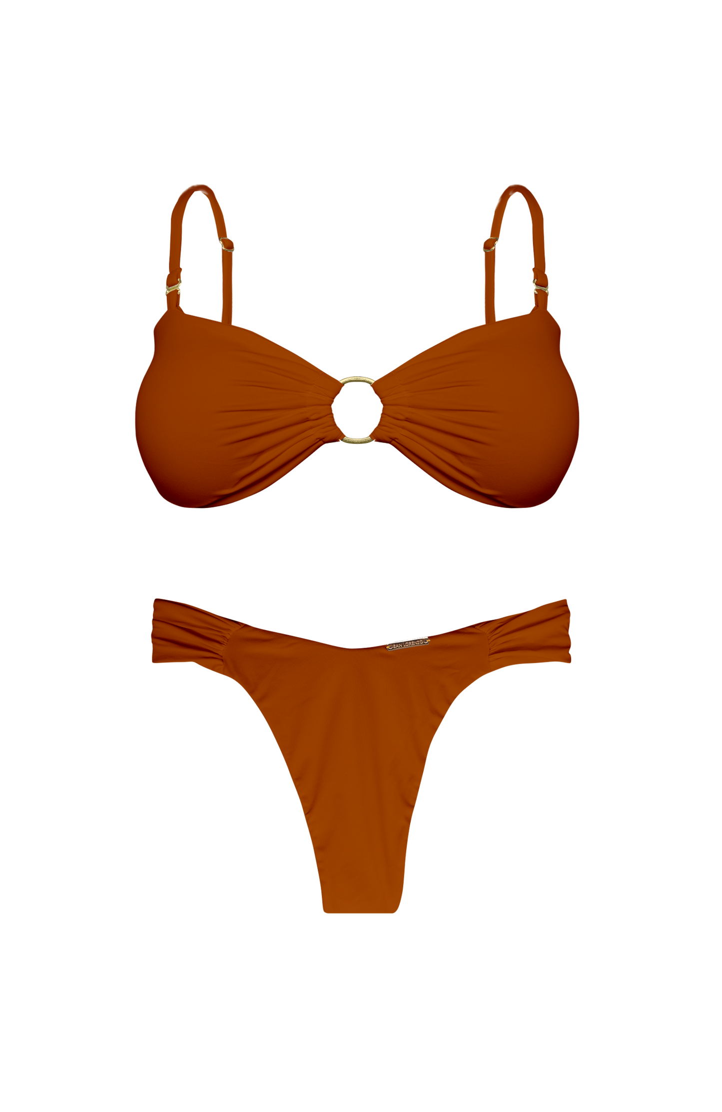 TAHITI MANA Persimmon Hipster Bikini Bottom – San Lorenzo Bikinis