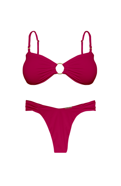 TAHITI MANA Pink Sky Bandeau O-Ring Bikini Top