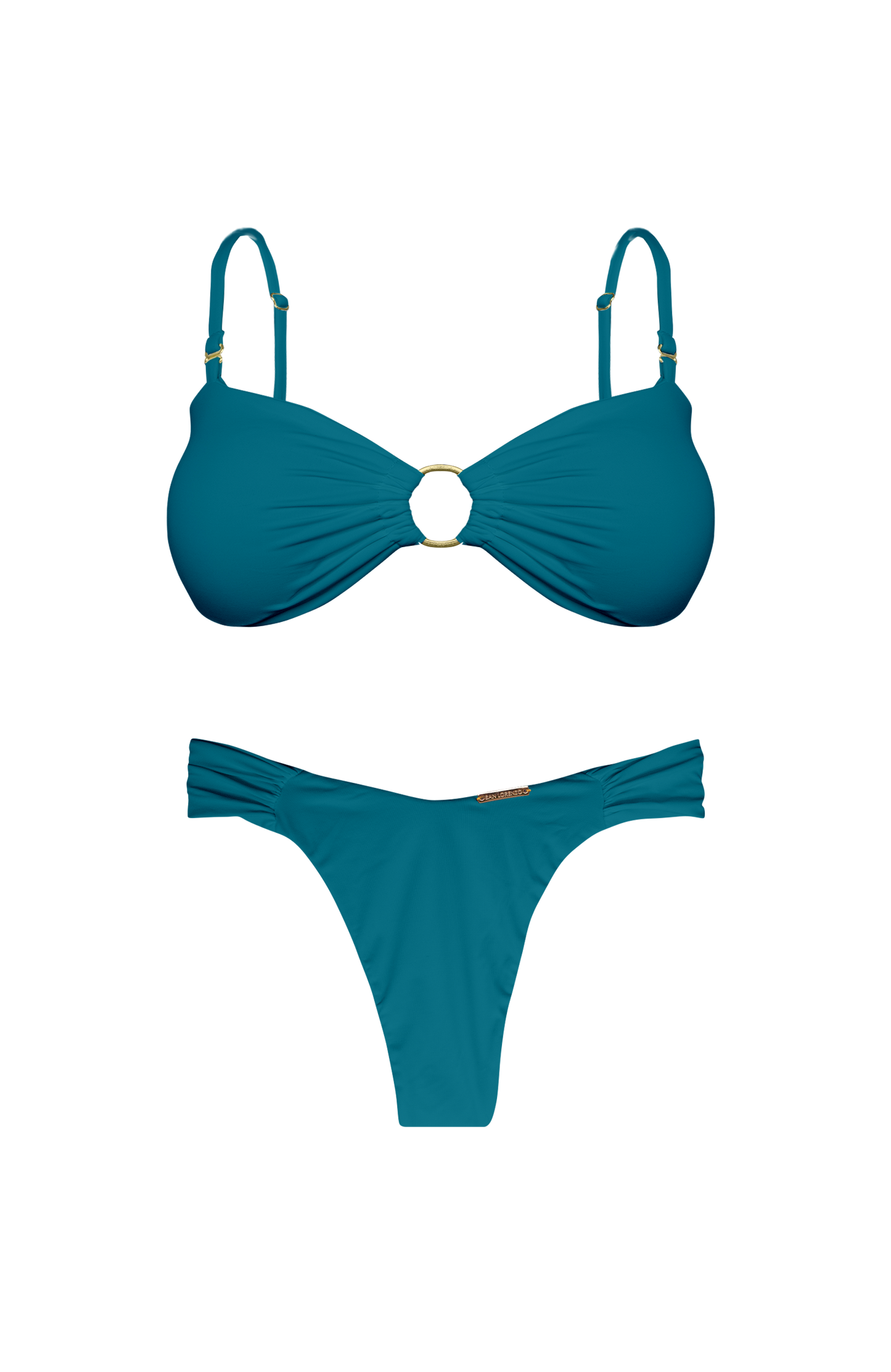 TAHITI MANA Foliage Bandeau O-Ring Bikini Top
