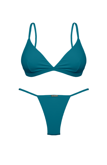 TAHITI MANA Foliage Clasp Thin Brief Bikini Bottom