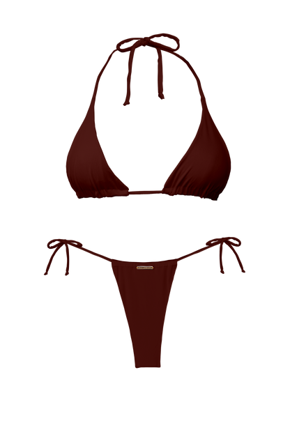 TAHITI MANA Earth Sliding Thong Bikini Bottom