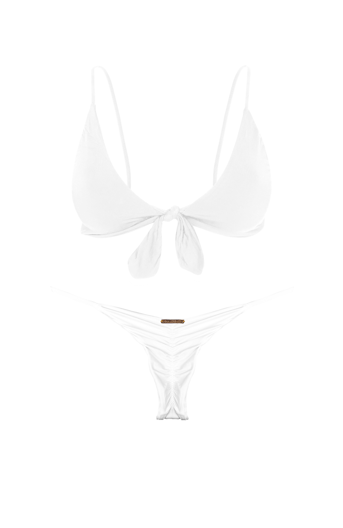 TAHITI MANA Cloud Front Tie Bikini Top