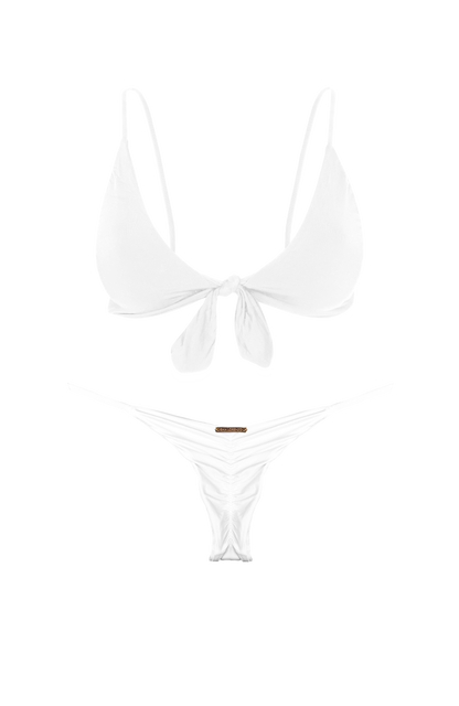 TAHITI MANA Cloud Front Tie Bikini Top