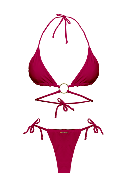 TAHITI MANA Pink Sky Multi String Ring Bikini Top