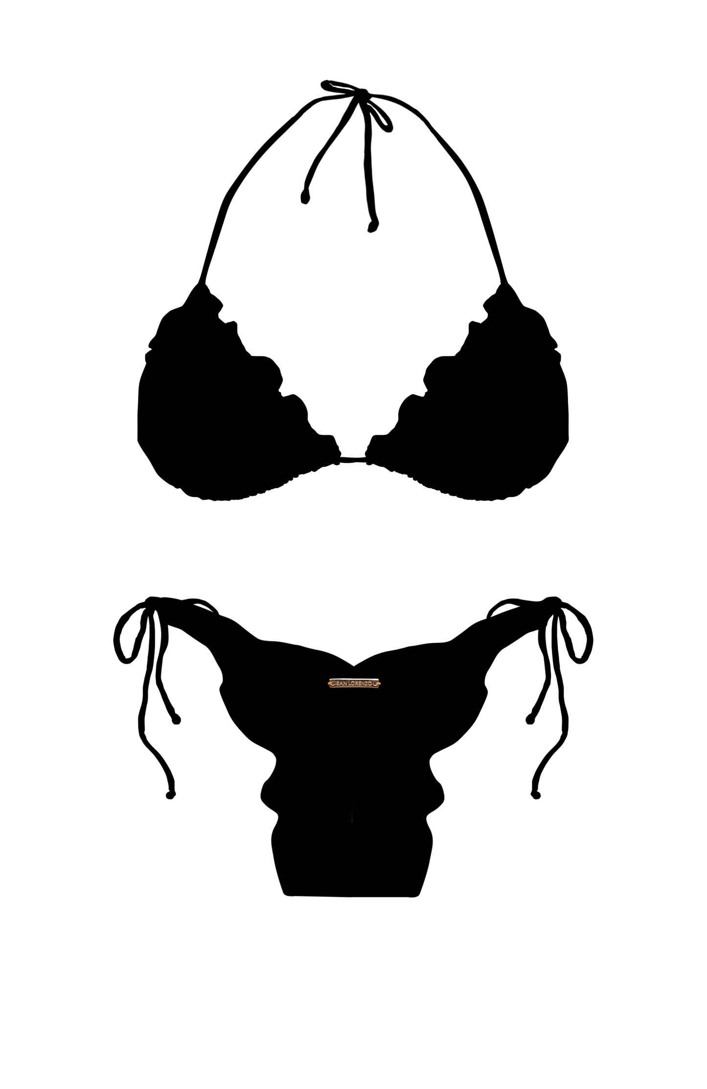 TAHITI MANA Moonlit Ruffle Triangle Bikini Top