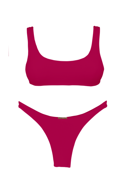 TAHITI MANA Pink Sky Scoop Neck Bikini Top