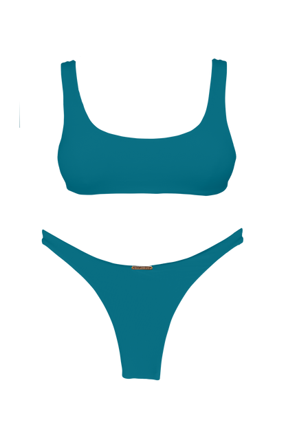 TAHITI MANA Foliage Scoop Neck Bikini Top