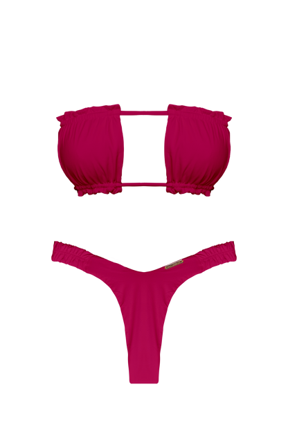 TAHITI MANA Pink Sky Garder Bikini Bottom