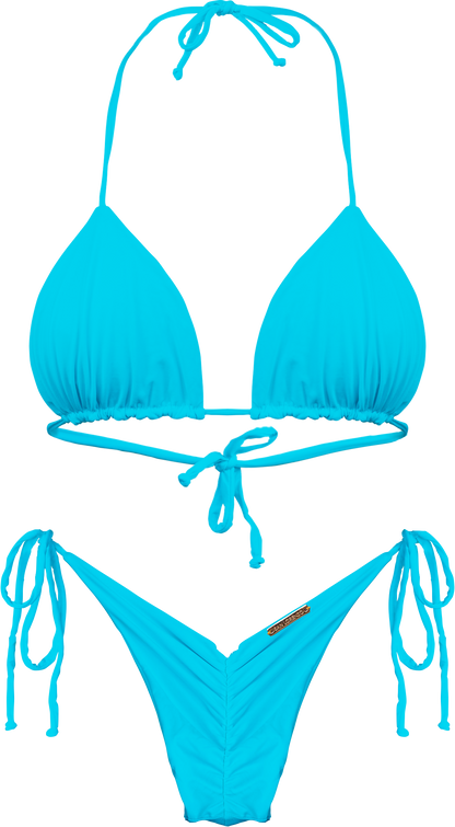 Flor Oceania Oceana Scrunch Side Tie Thong Bikini Bottom