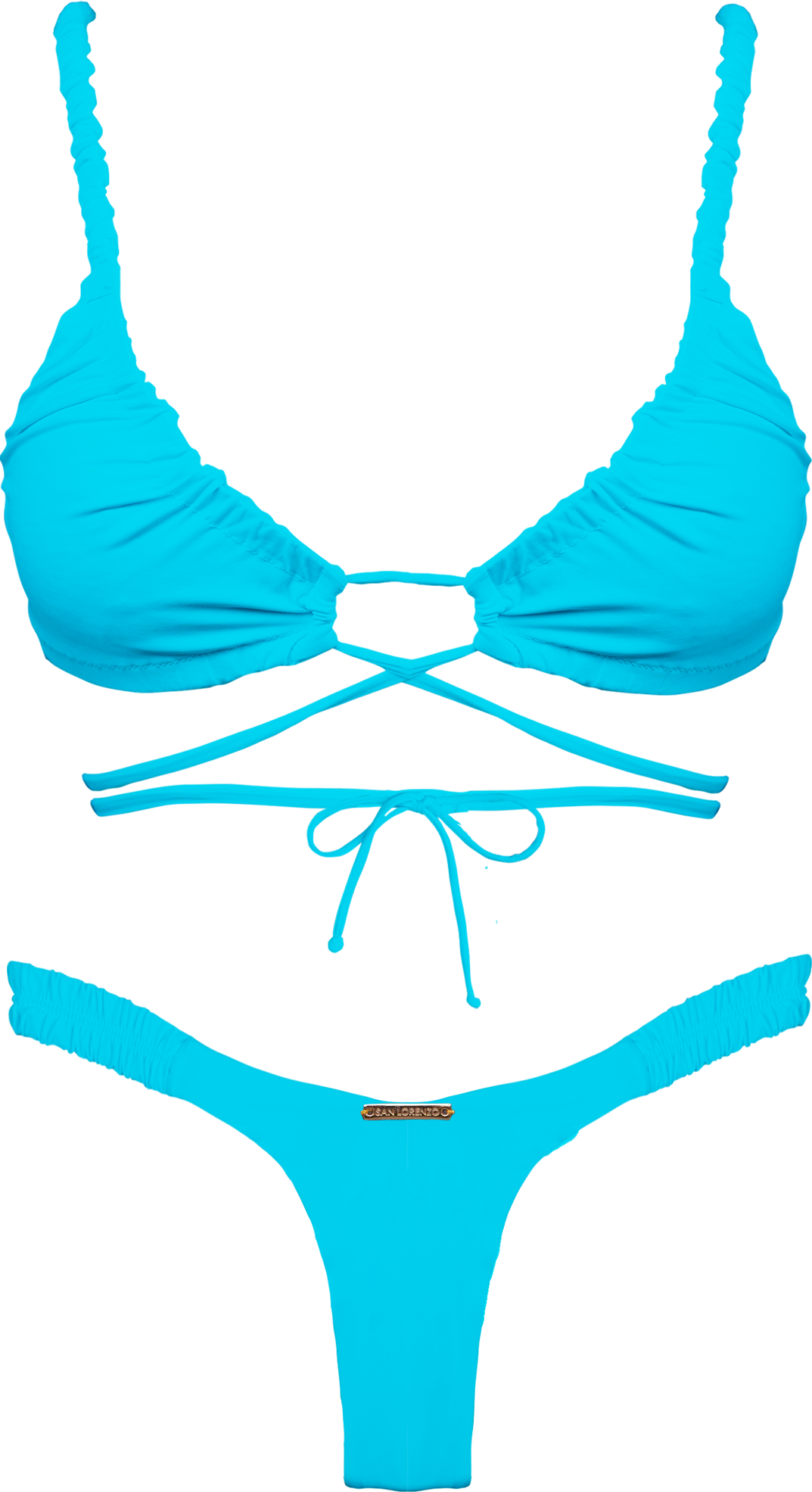 Flor Oceania Oceana Multi Ruched Bikini Top
