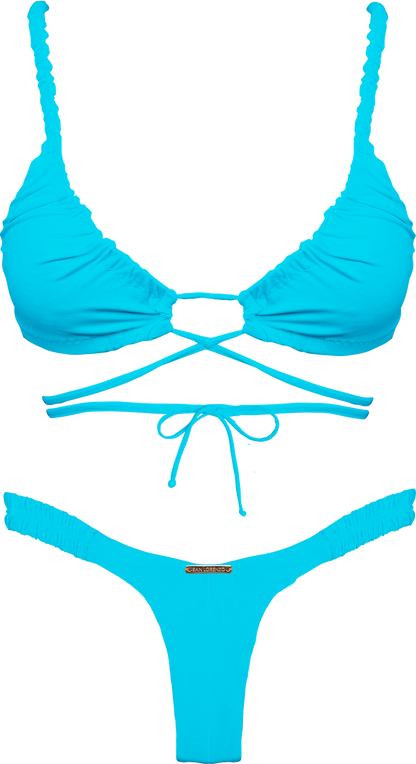 Flor Oceania Oceana Multi Ruched Bikini Top