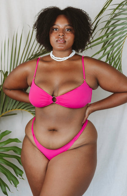 TAHITI MANA Pink Sky Bandeau O-Ring Bikini Top
