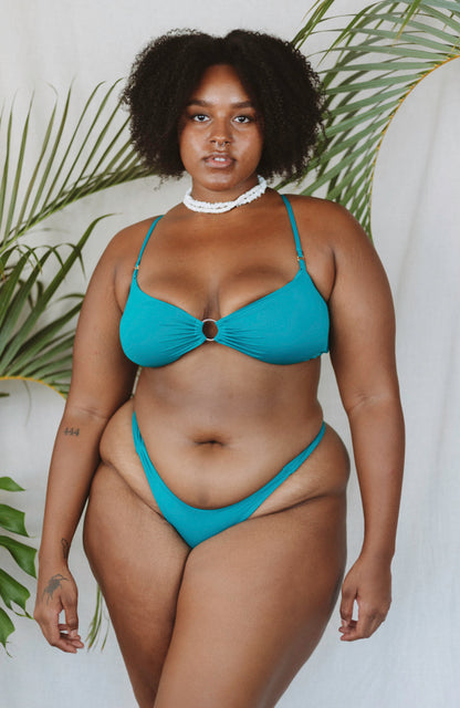 TAHITI MANA Foliage Bandeau O-Ring Bikini Top
