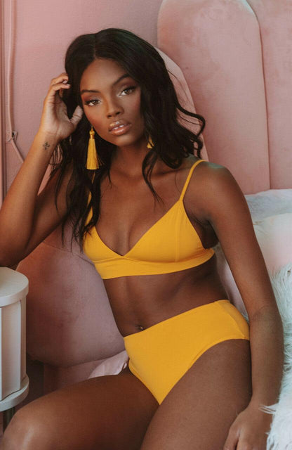 RETRO Honey Gold High Waist Brief Bottom