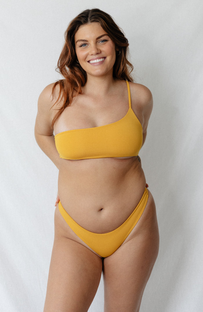 ANIMAL Copper One Shoulder Bandeau Bikini Top