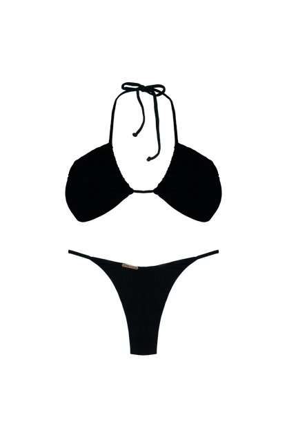 ANIMAL Black Color Upsidedown Triangle Bikini Top