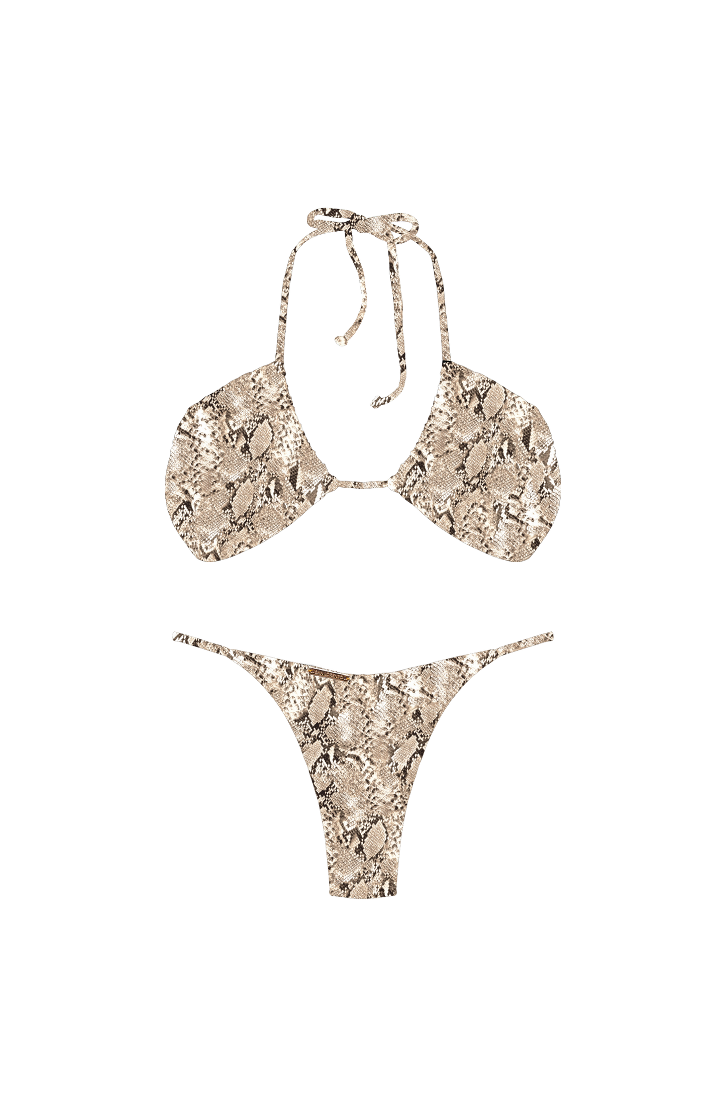 ANIMAL Desert Snake Ribbed V-Cut Thin Brief Bikini Bottom