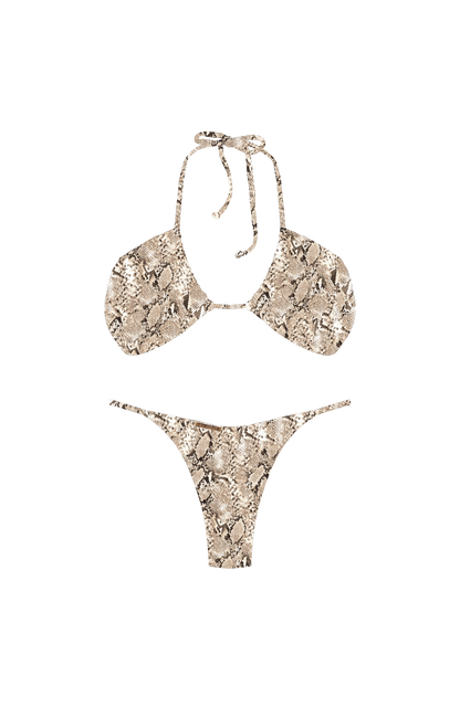 ANIMAL Desert Snake Ribbed V-Cut Thin Brief Bikini Bottom